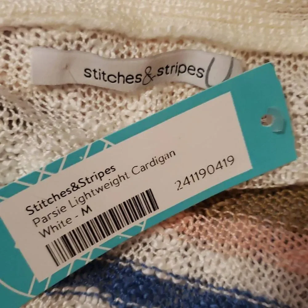 Stitch Fix | Stitches & Stripes Parsie‎ Lightweight Cardigan Striped Medium New
